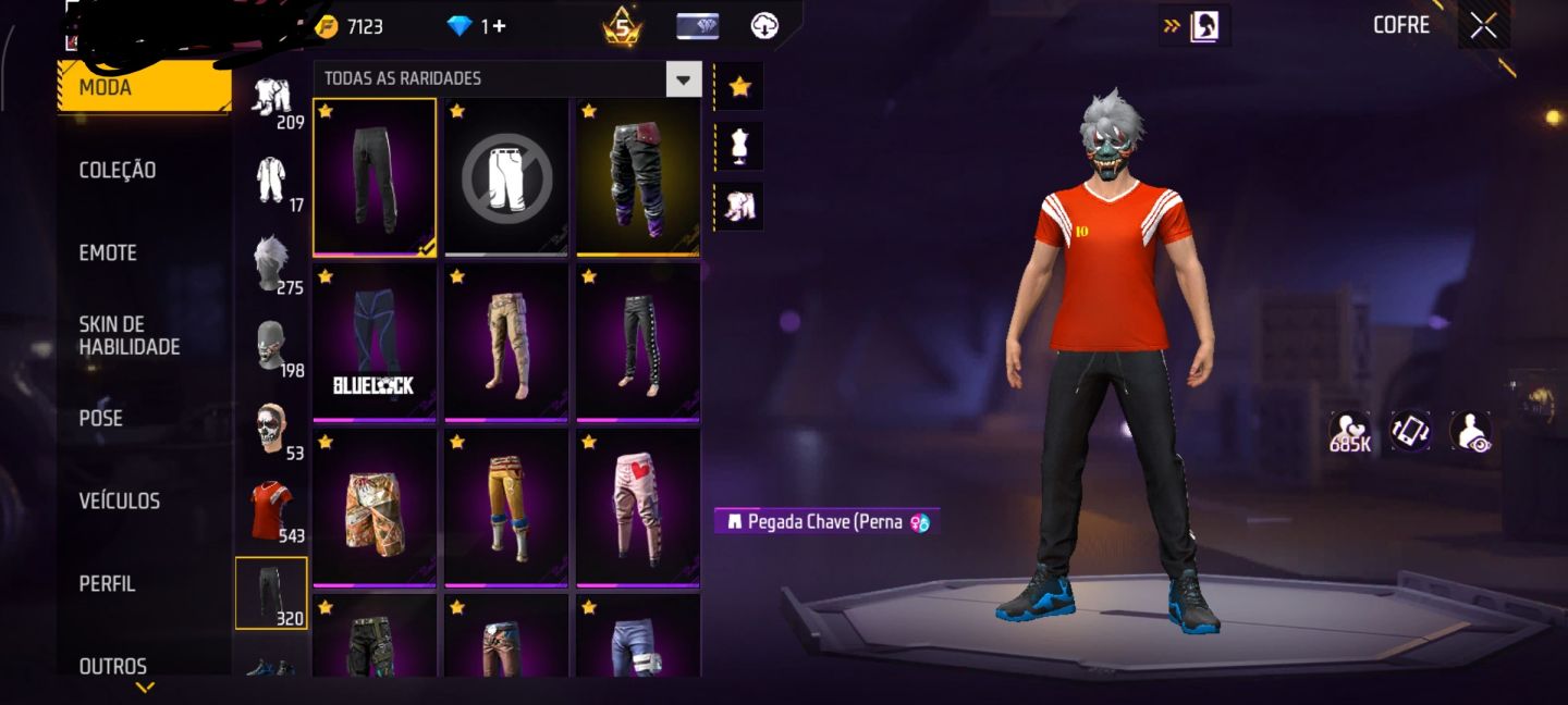 Free fire gemada com punho,1 evolutiva e várias coisas rara