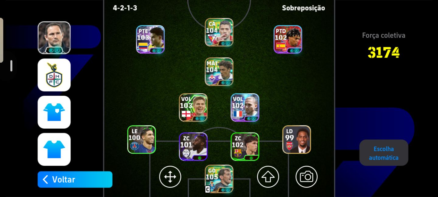 Conta Efootball com Suarez blitz curler