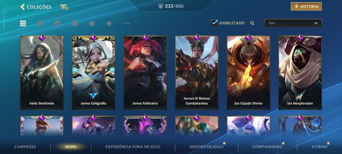 Conta ex monarca 233 skins 1100 reais (negociável)