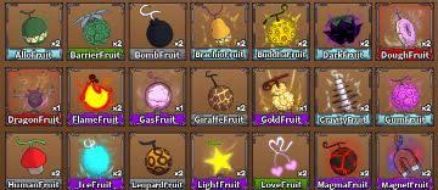 FRUTAS KING LEGACY , MATERIAIS E FRUTAS