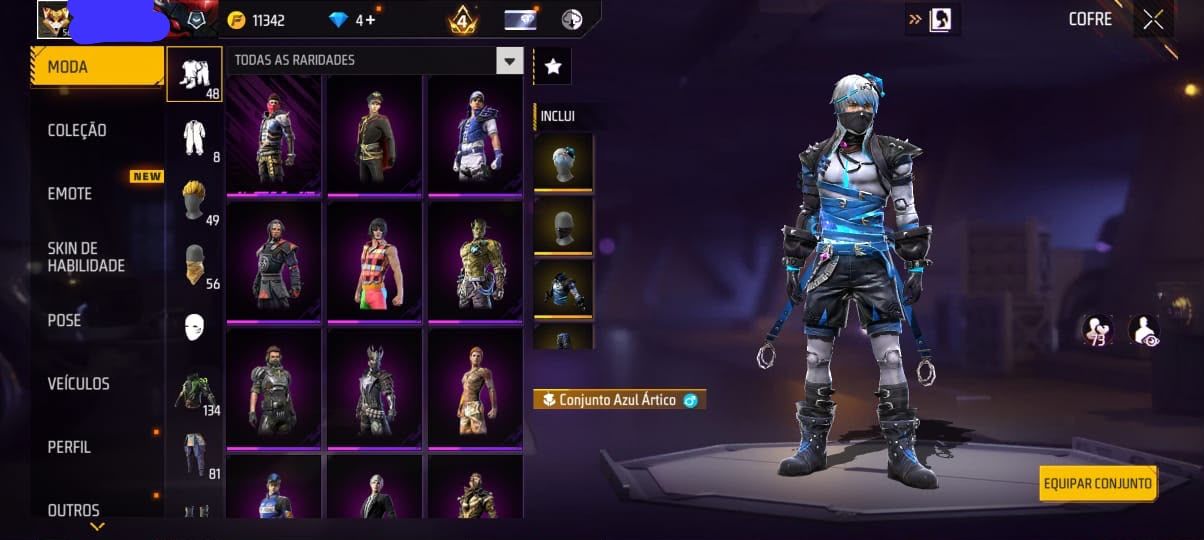CONTA FREE FIRE(DIAMANTE)