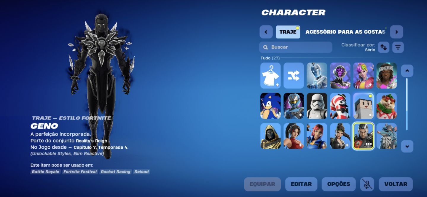 Conta fortnite estava com clube menor preço amongus e quebrado furtiva