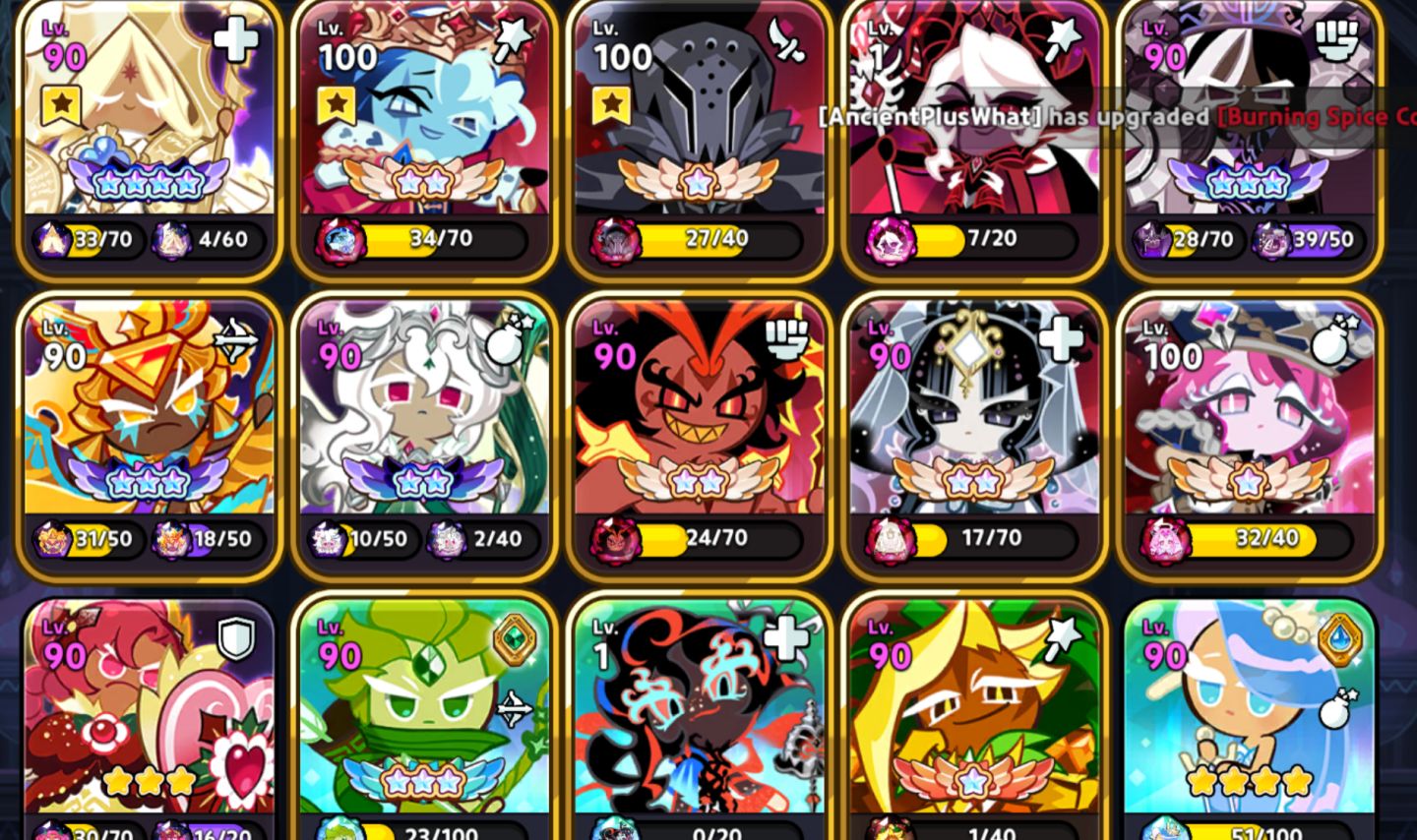 Conta CRK End-Game High Tier | 173/181 Cookies| Ancients/Beasts/Lendários+Guests