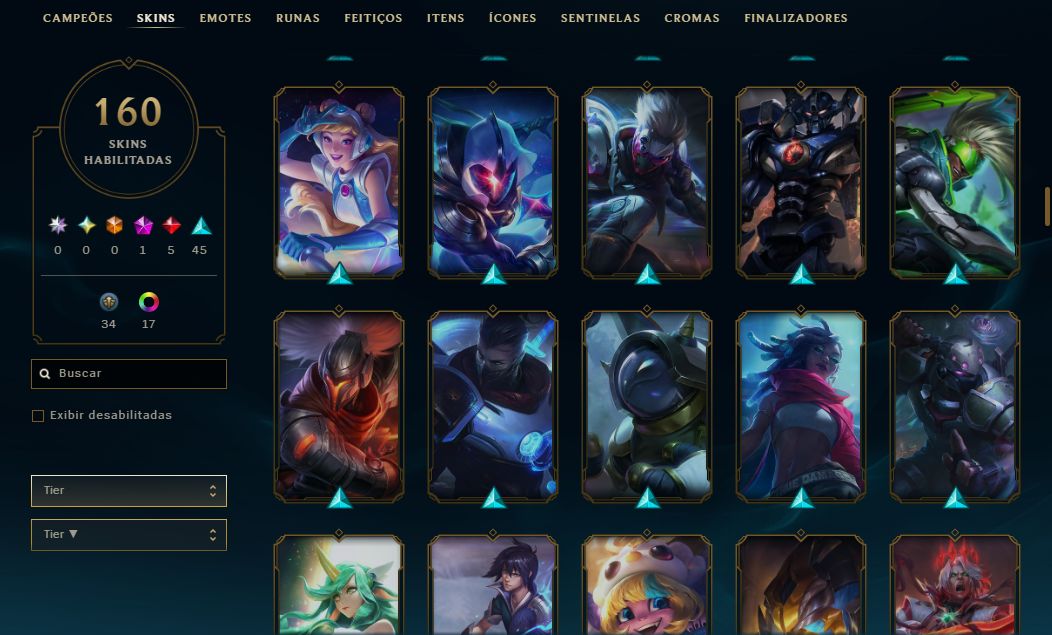 CONTA LOL | 160 SKINS | SEASON 2013