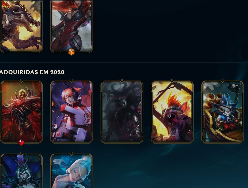RARA 2012 - 115 SKINS - TODOS CAMPEÕES - FULL ACESSO 100% SEGURA