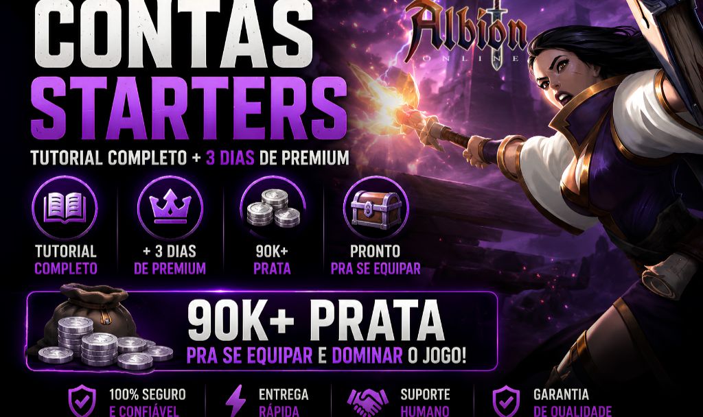 CONTAS PRONTAS ALBION ONLINE/TUTORIAL/PREMIUM/PRATA