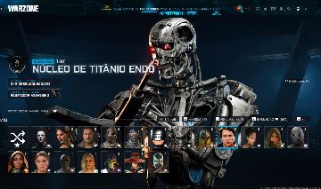 CONTA WARZONE COM T800,ALUCARD,BLACK NOIR,SKELETON,MICHAEL MAYERS, APOCALIPSE