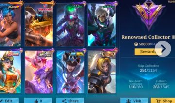 Conta mobile legends 291 skins