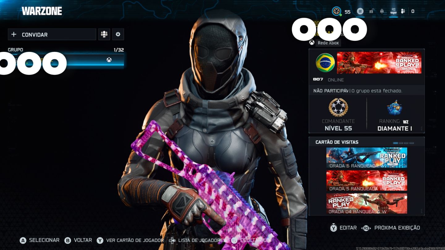 CONTA CALL OF DUTY WARZONE FULL ACESSO, COM RANKED WZ LIBERADA