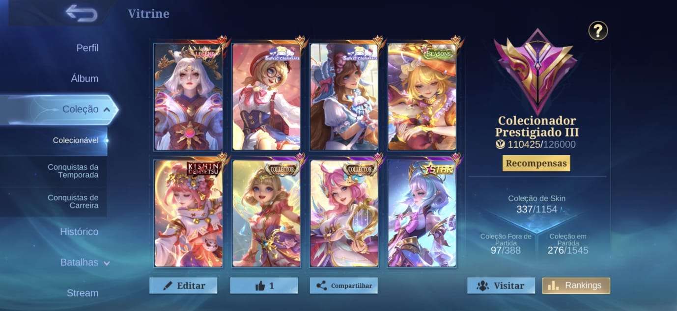 CONTA SUPORTE PREMIUM | 337 Skins + Recalls Únicos | Colecionador Prestigiado 3