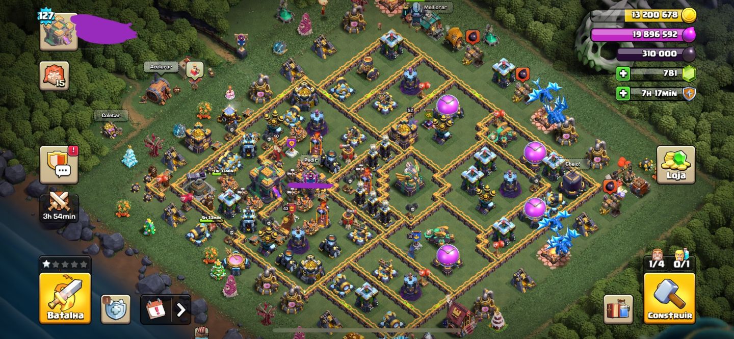 CONTA SUPERCELL - CLASH OF CLANS TH14 CLASH ROYALE ARENA 28