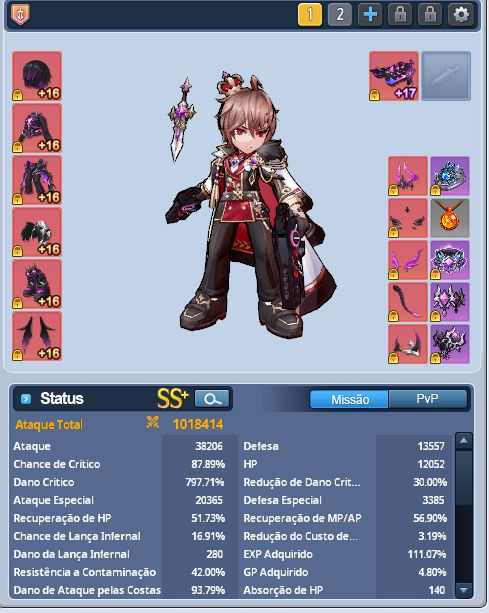 CONTA GRAND CHASE VEIGAS 2KK - ZERO 1KK700 - EREB 1KK300 - DIO 1KK - LUPUS 1KK..