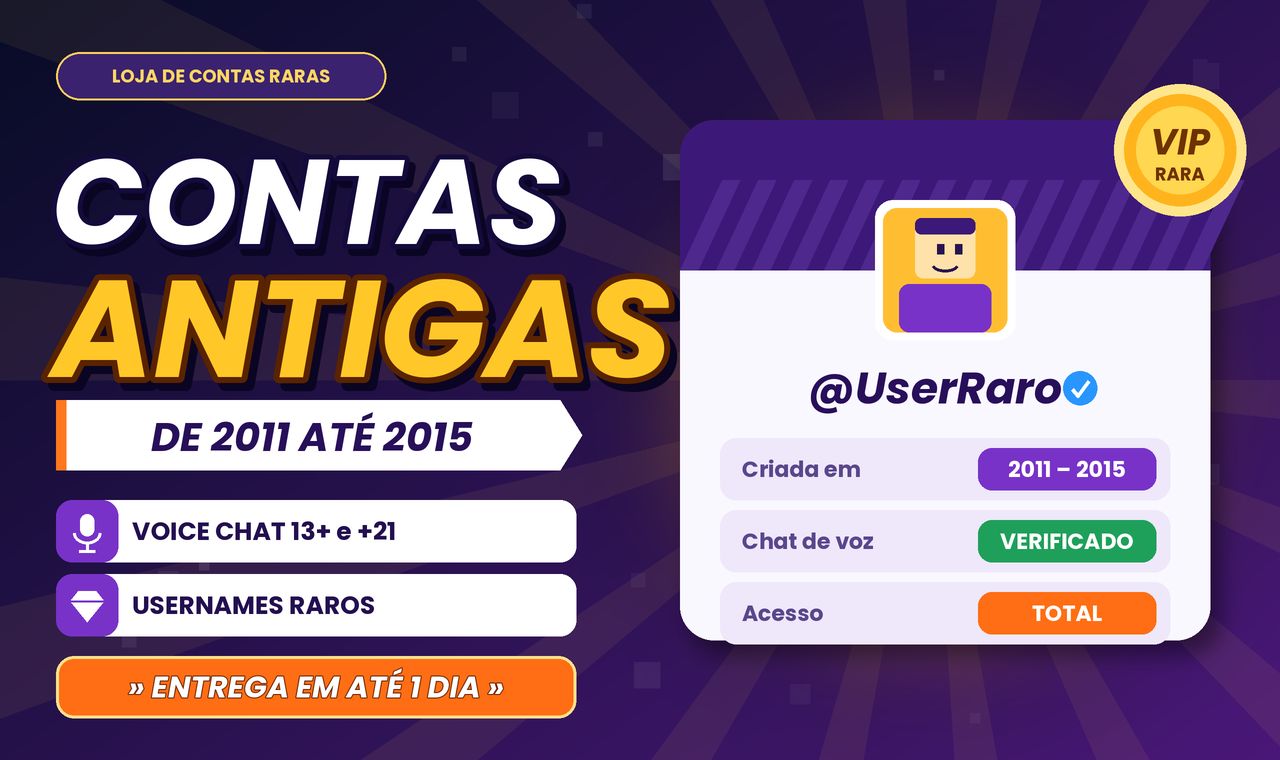 ROBLOX CONTAS ANTIGAS, USERS RAROS E CONTAS COM VOICE