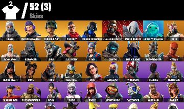 CONTA FORTNITE COM ATEMPORAL, TWITCH PRIME 1 E 2, BANNER SEASON 1 E 53 SKINS