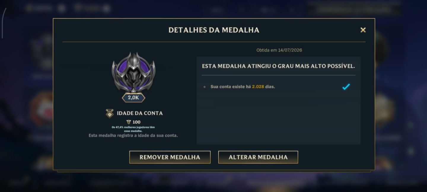 Conta de Wild Rift