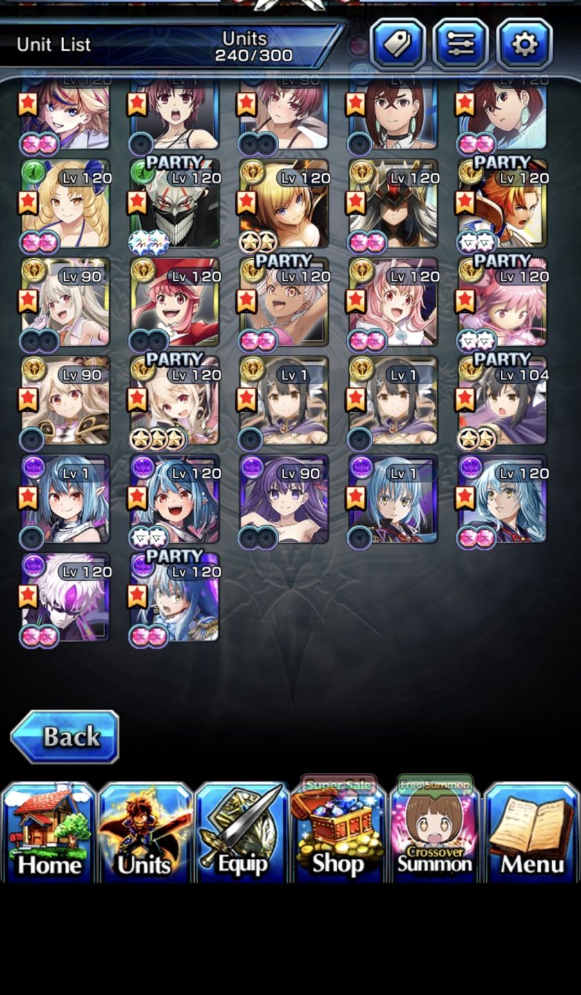 Grand summoners okarun,reimu,lilya imperial etc