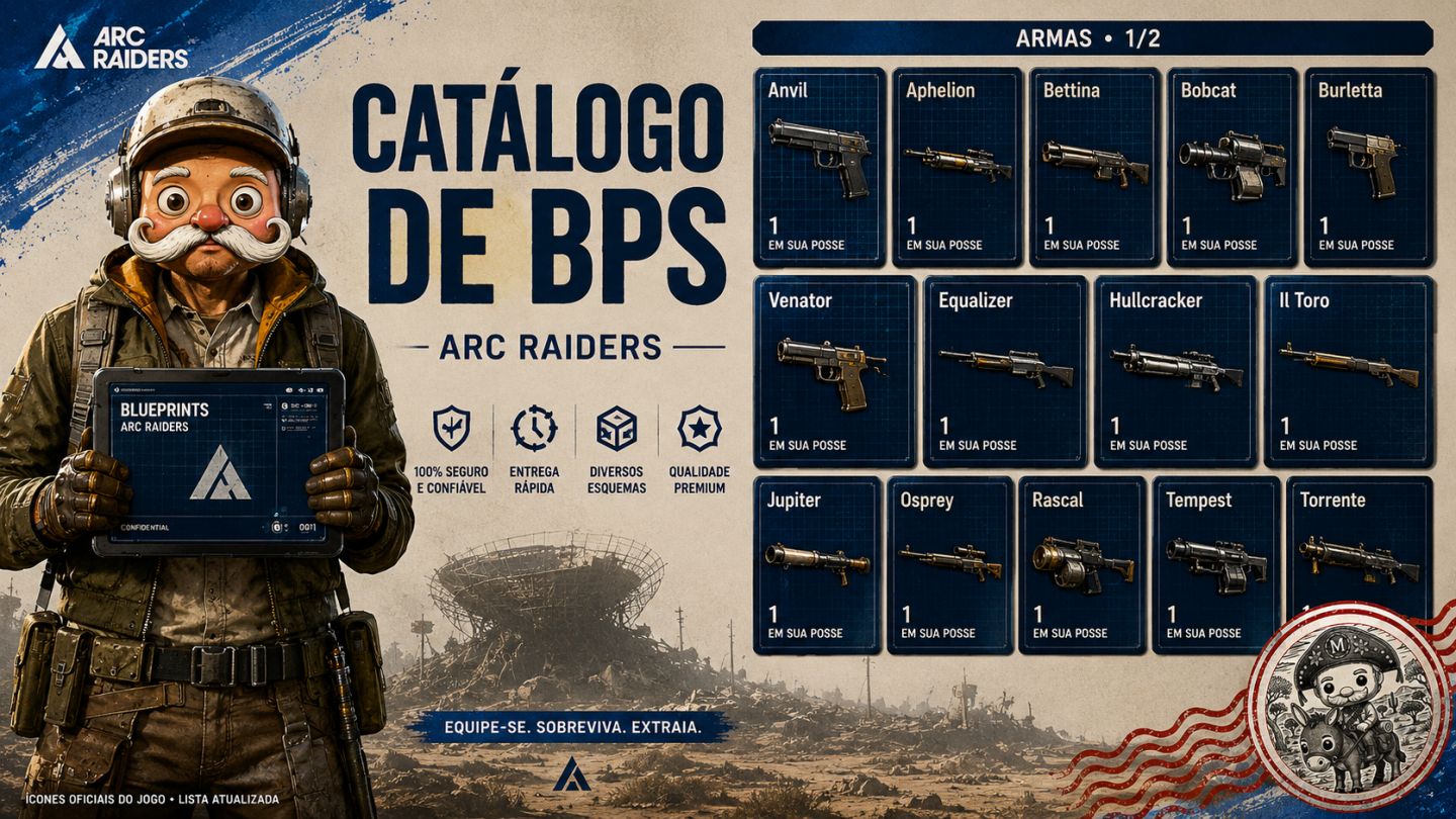 Esquemas / Blueprint (BP) ARC Raiders - ARC Raiders Esquemas / Blueprint (BP)