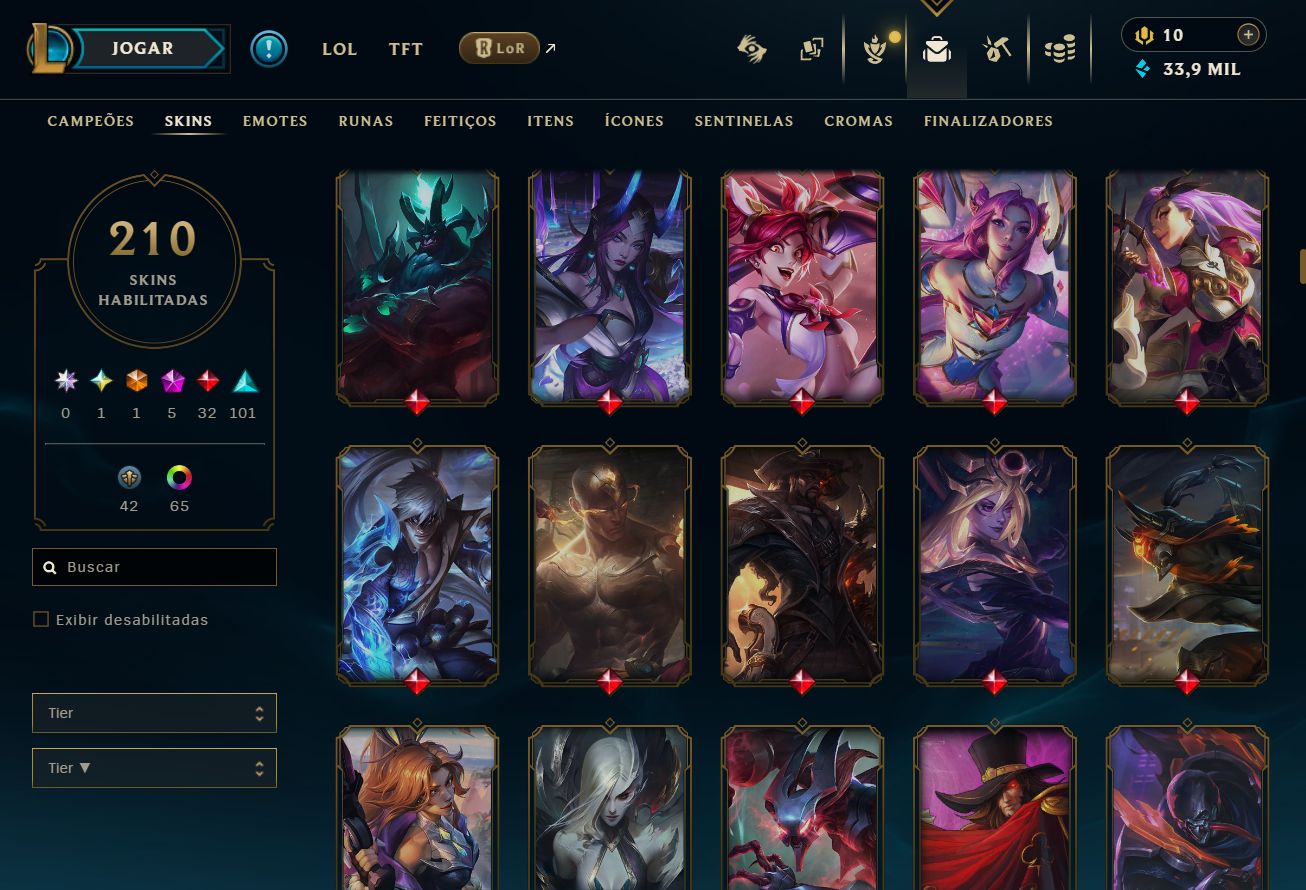 CONTA LOL JINX EXALTADA ELO MESTRE FULL CHAMPS 210 SKINS 65 CROMAS+SKIN VALORANT