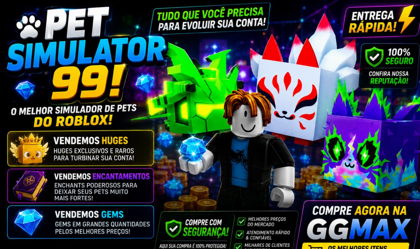 Huges, gemas, livros pet Simulator 99