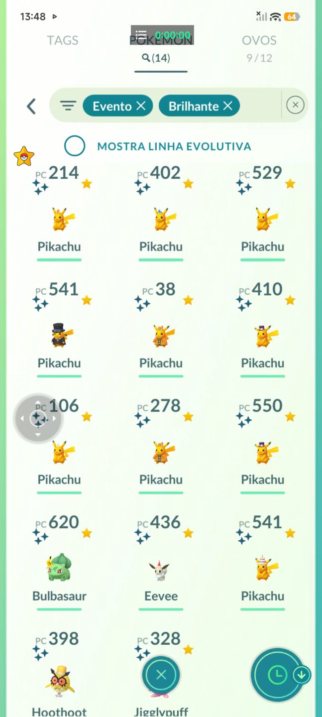 Promoção de pokémon de evento shiny, lendário shiny com fundo e muito mais.