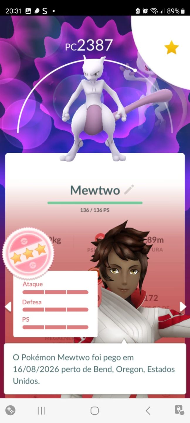 Conta Pokemon Go nível 58 Brilhantes Raros