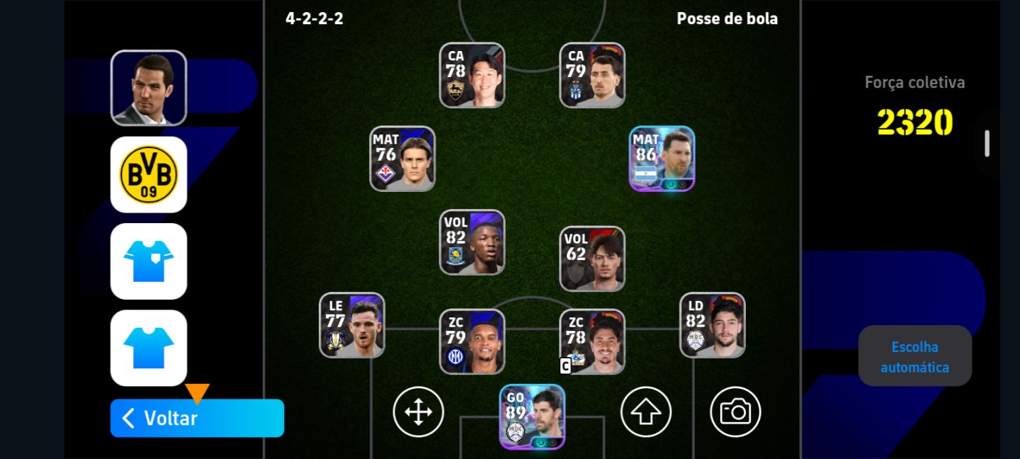 Conta iniciante com a melhor versão do Courtois - efootball mobile