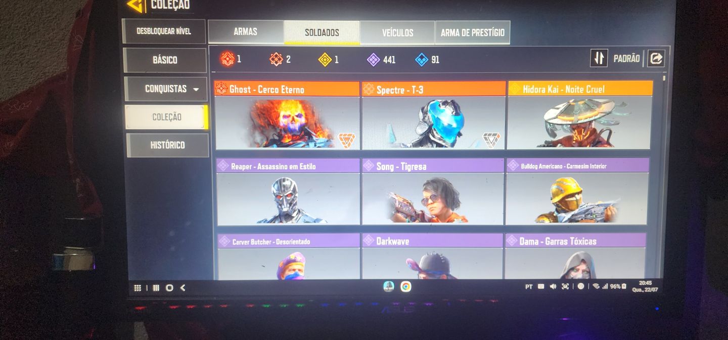 Conta de call of duty mobile