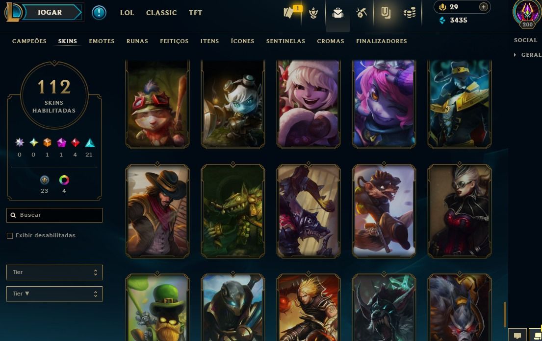 Full Acesso - 112 Skins - 140 Campeões - Level 200 SUPER PROMOÇÃO!!!!