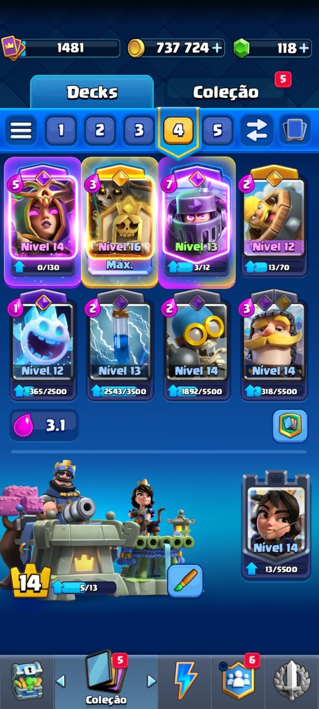 Conta de Clash Royale com 9k de troféus