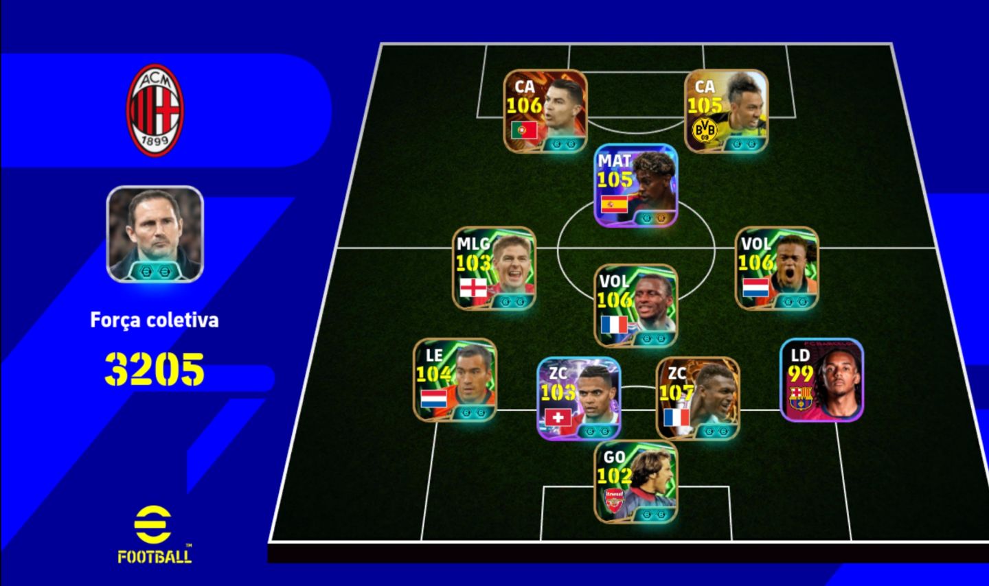 CONTA DE EFOOTBALL COM BONS JOGADORES