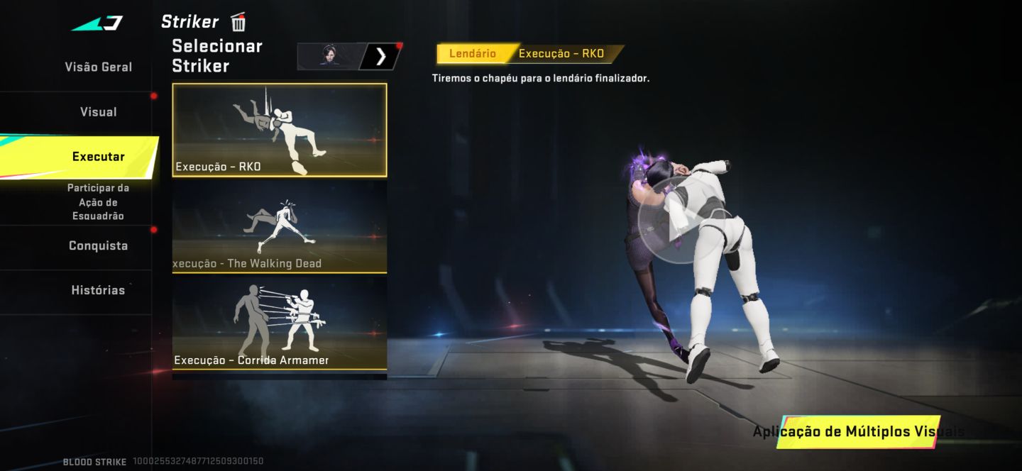 Conta de Blood Strike com eternas.