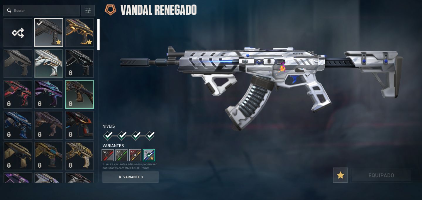 CONTA VALORANT COM SKINS DE VANDAL E PHANTON