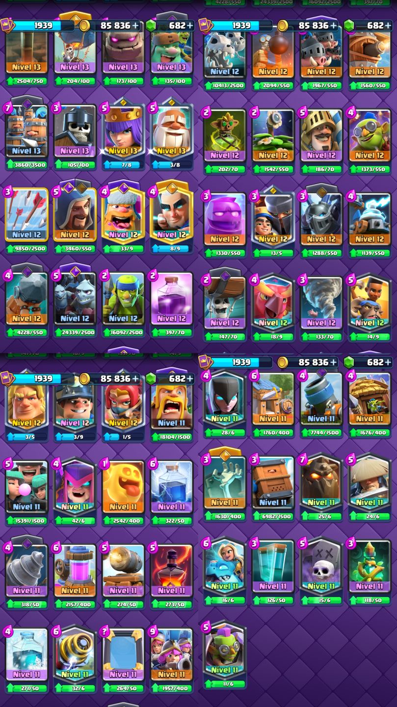 CLASH ROYALE 14K | 45 CARTAS NV16 | 34 EVOLUÇÕES | 13 HERÓIS | CONTA 7 ANOS