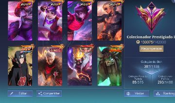 Conta top pra quem quer entra dominando a jungle e xp full emblemas