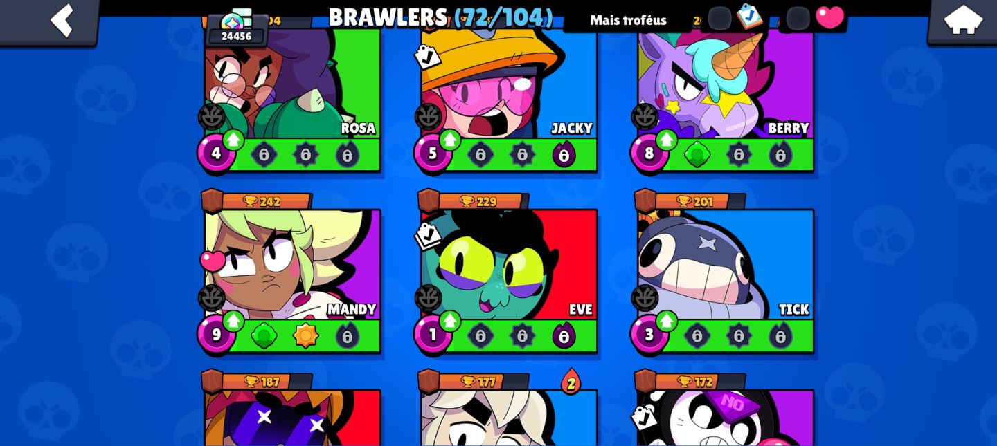 Conta de brawl stars muito completa