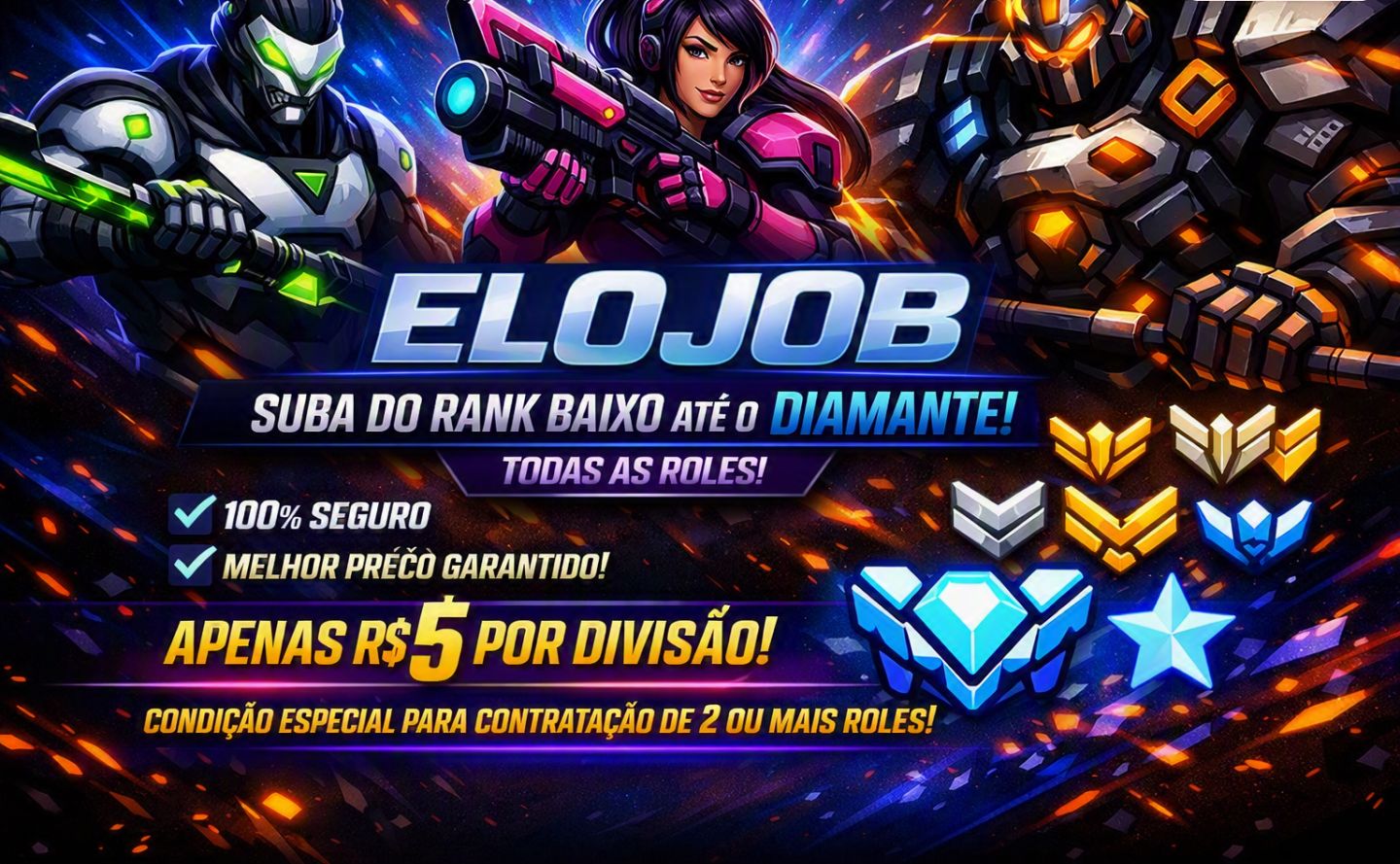 Overwatch Elo job até o Diamante - PC