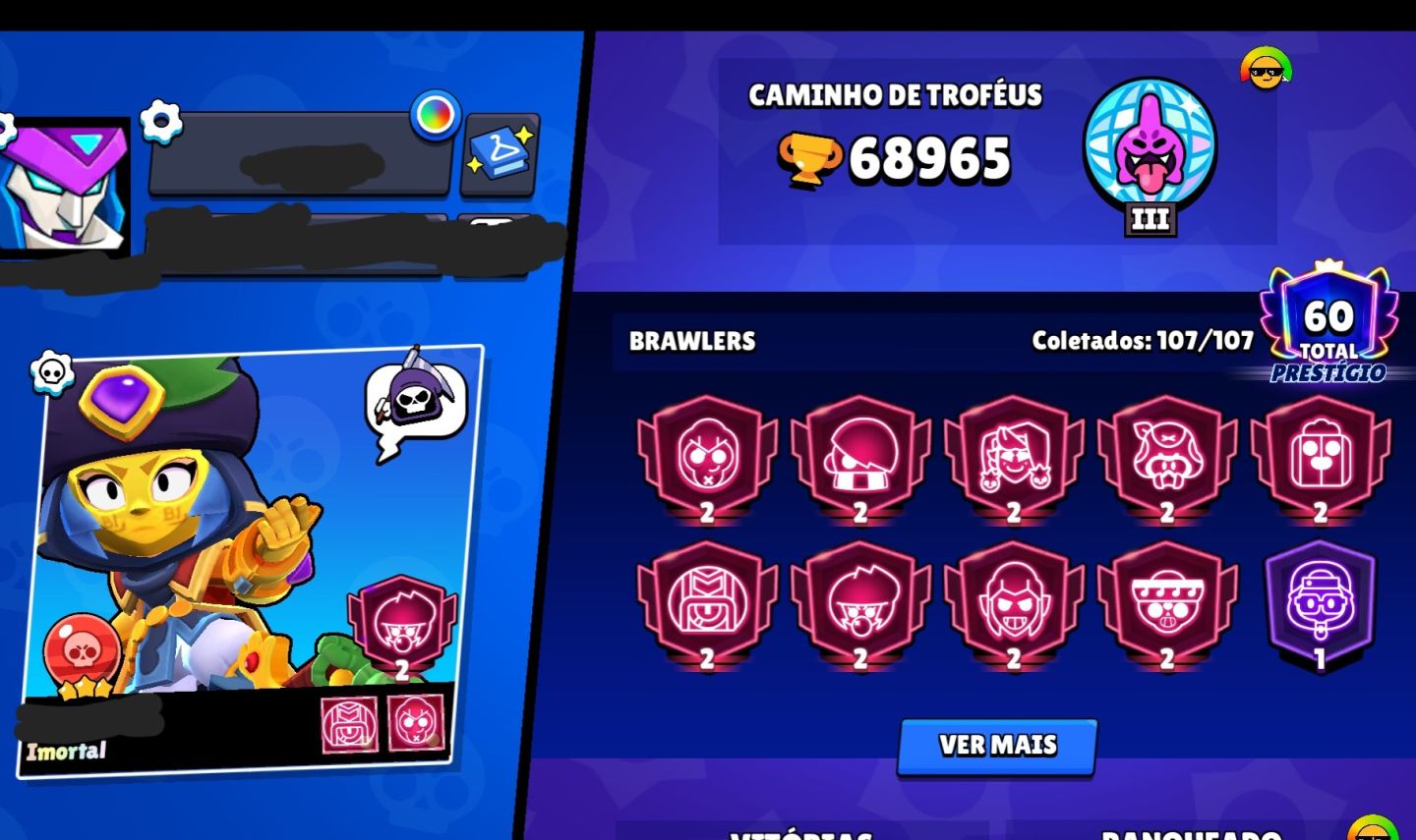 CONTA BRAWL STARS COMPLETA! 68K !VÁRIOS NÍVEL 11!! CONTA DE 2022! ! MUITAS SKINS
