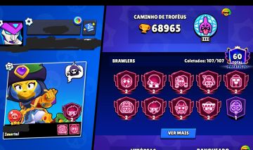 CONTA BRAWL STARS COMPLETA! 68K !VÁRIOS NÍVEL 11!! CONTA DE 2022! ! MUITAS SKINS