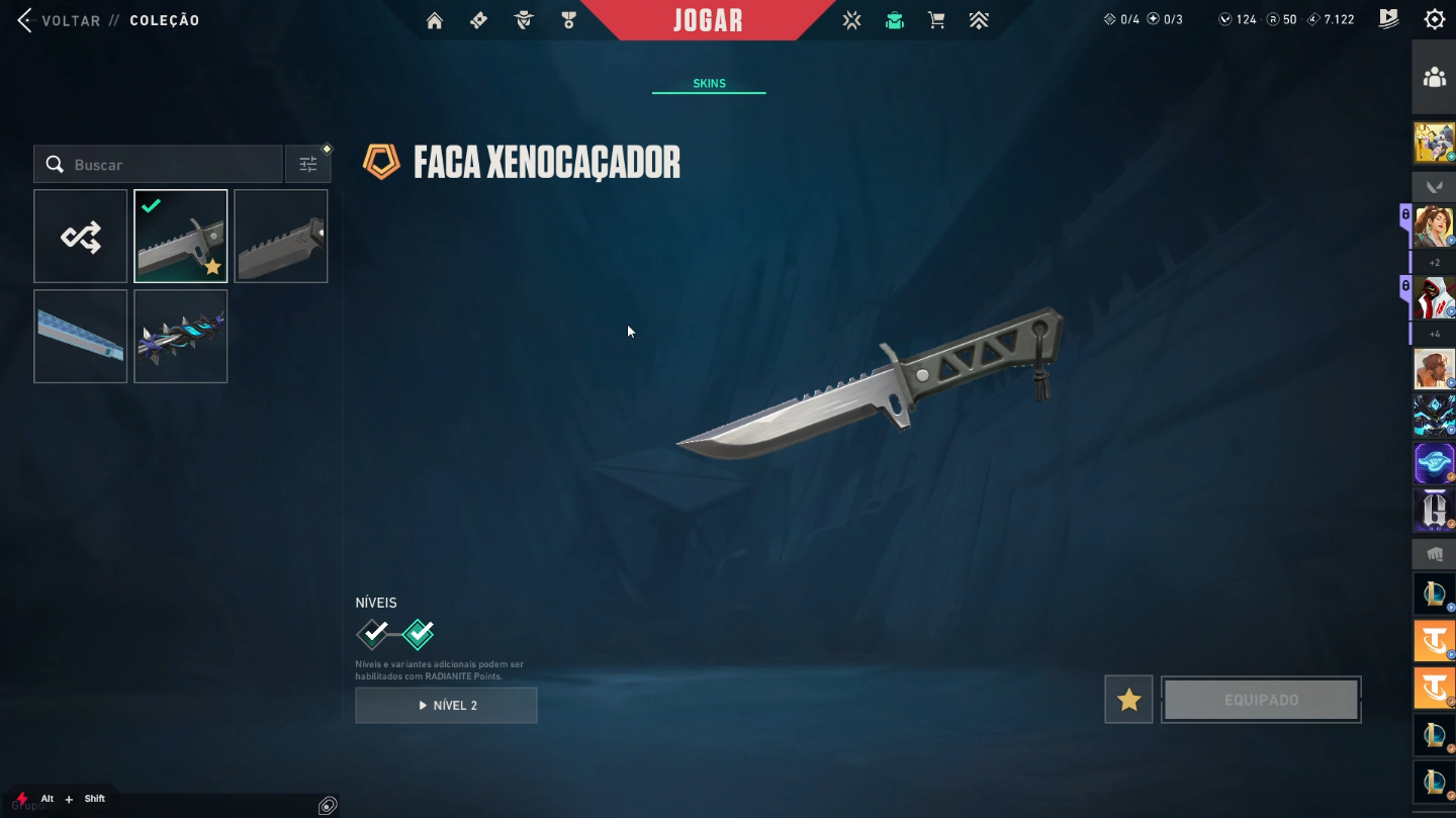 Conta Valorant com Xenocaçadora e muitas skins