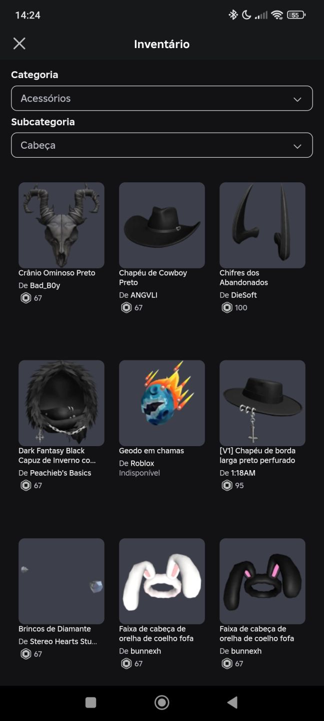 CONTA ROBLOX DARK/EMO/GÓTICA | ACESSÓRIOS, CABELOS, ROUPAS E EMOTES