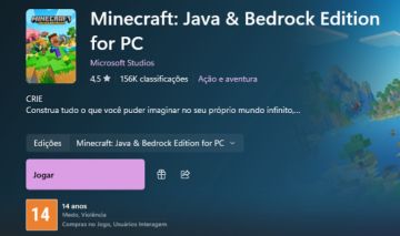 Conta Microsoft com Minecraft: Java & Bedrock Edition for PC