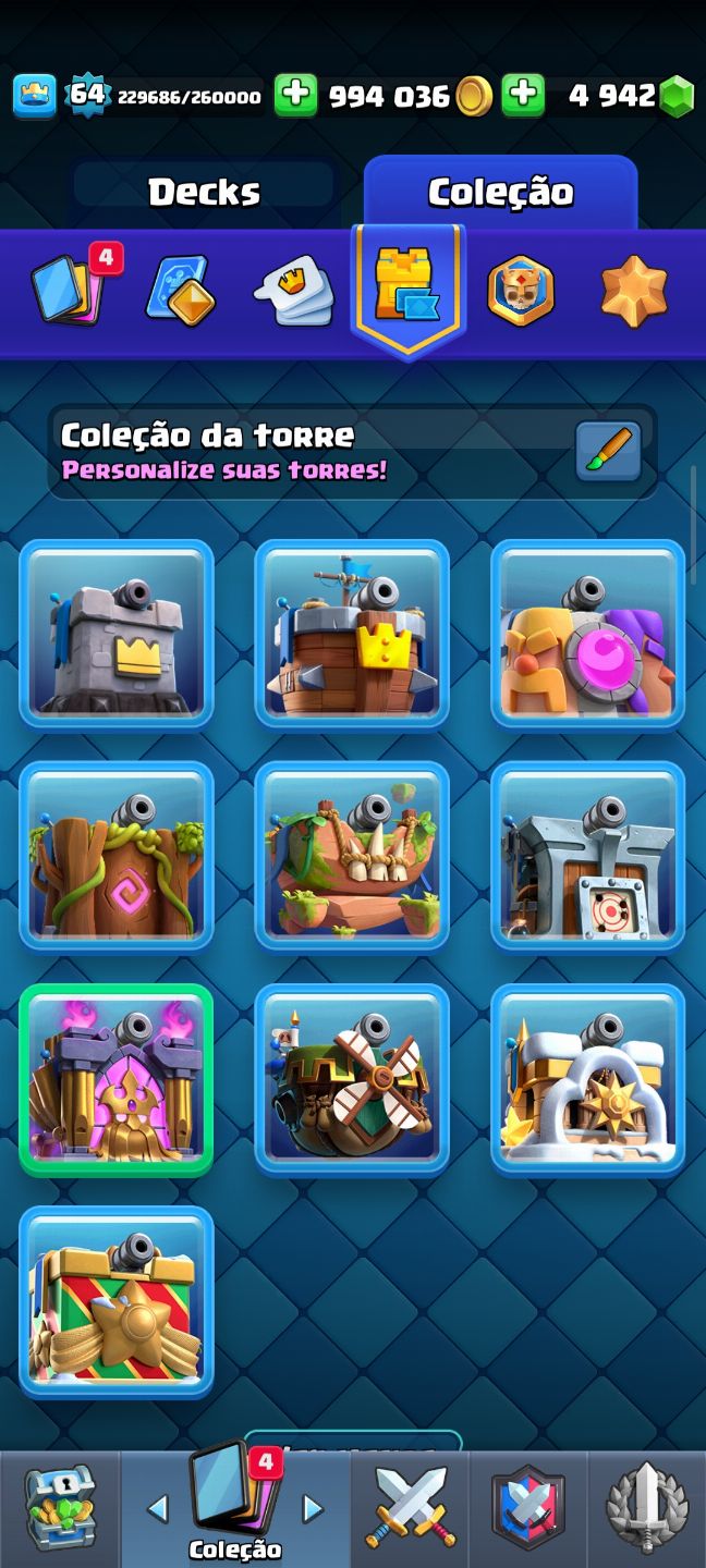 CONTA CLASH ROYALE DE VETERANO