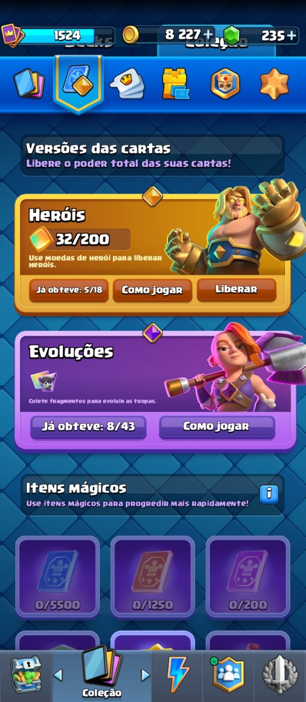CONTA CLASH ROYALE REI 14 | 10.6K TROFÉUS | 123/123 CARTAS COMPLETA | FULL 14/15