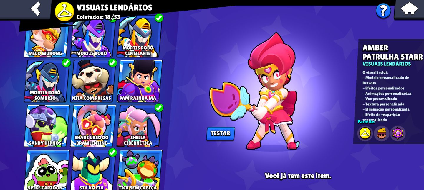 Conta de brawl stars com skins raras e muito conteúdo! (promo)