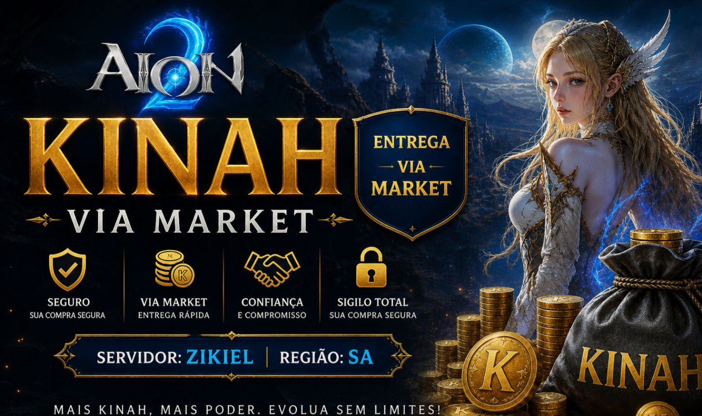 KINAH AION 2 | ZIKEL SA | ENTREGA VIA MARKET | RÁPIDO E SEGURO