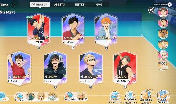 Haikyuu Fly High Conta Lvl 60 7 URs + 5 SP Memo 214k poder