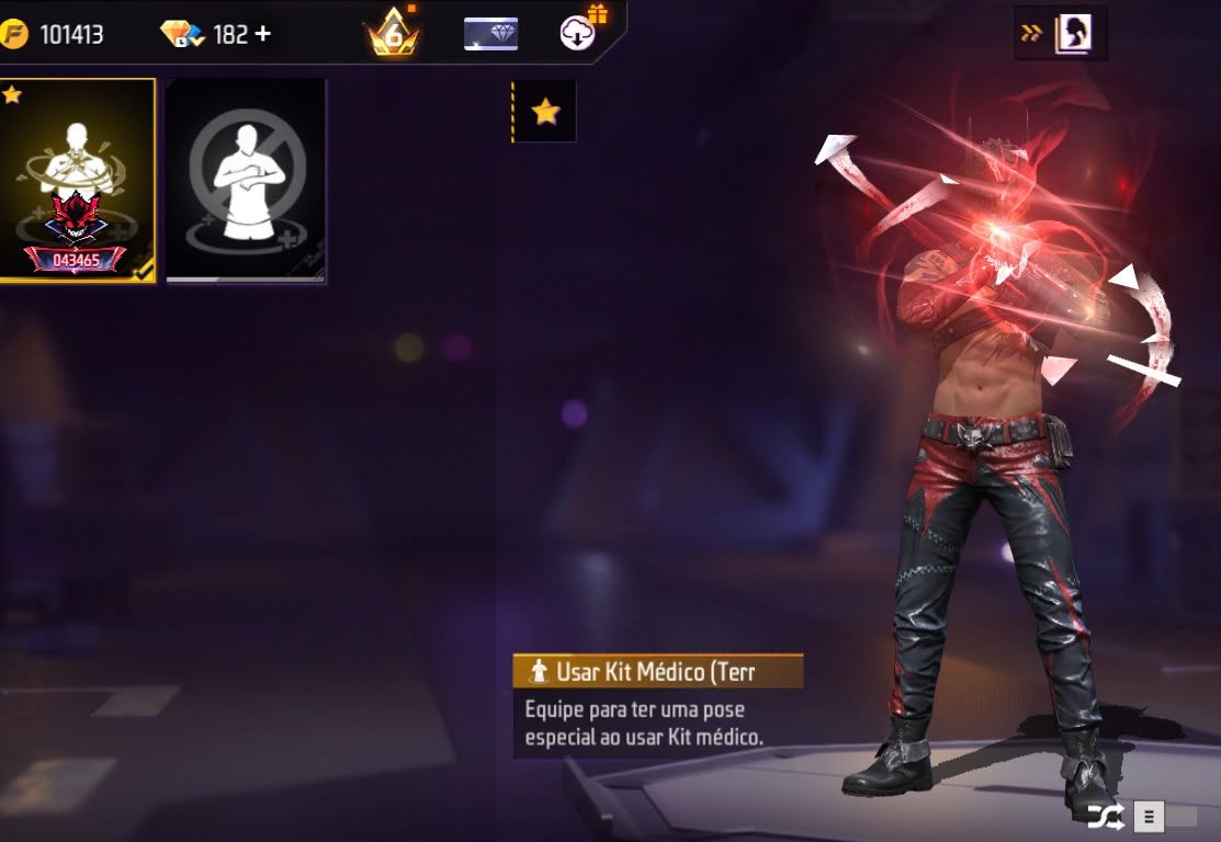 Conta free fire gemada com angelical entrada barba bandeirao punho 650 peitorais