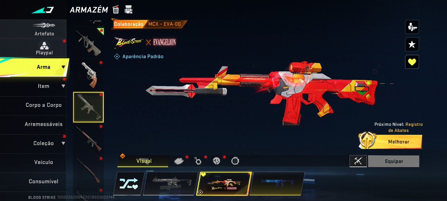 Conta de blood Striker rara como várias skins ultra um personagem eterno