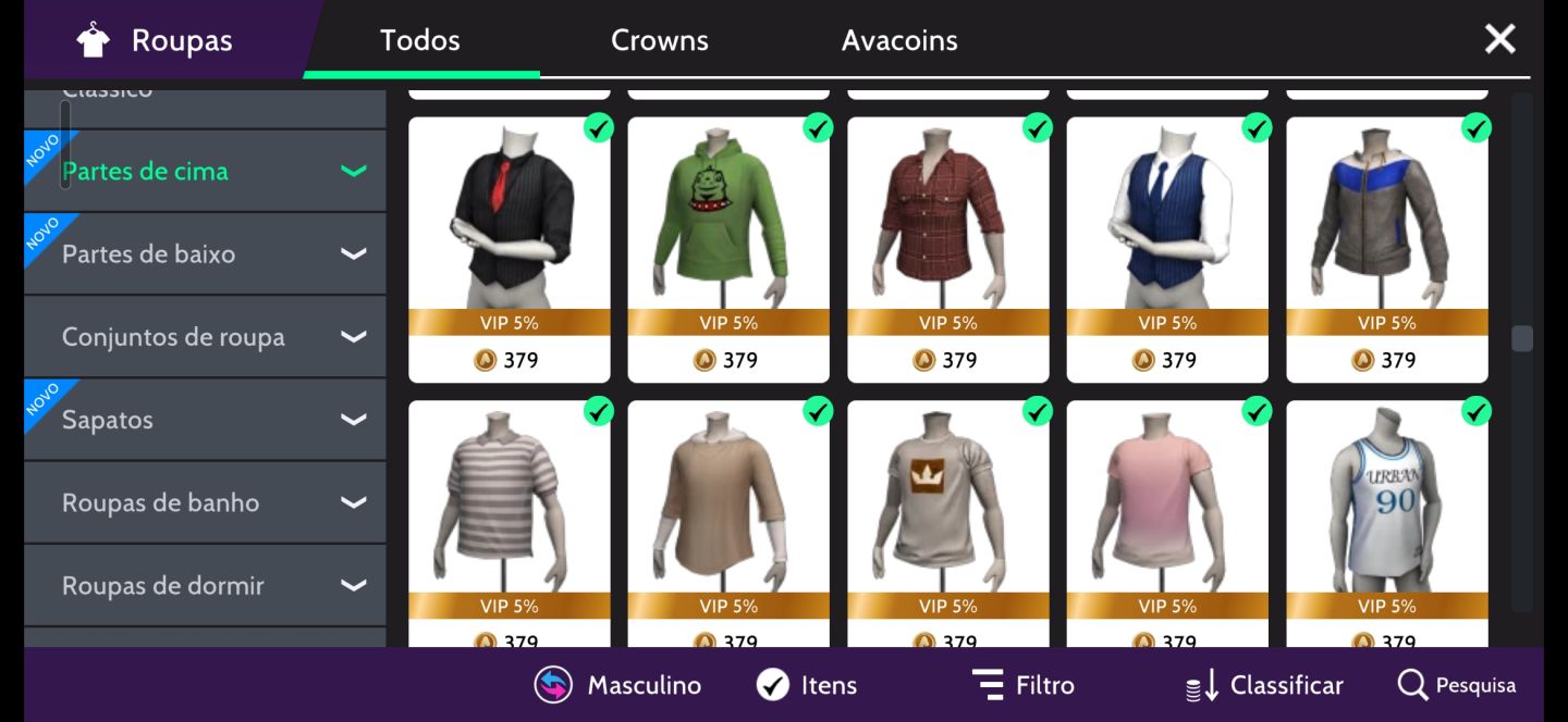 Conta masculina nivel 41 focada em crowns com itens raros