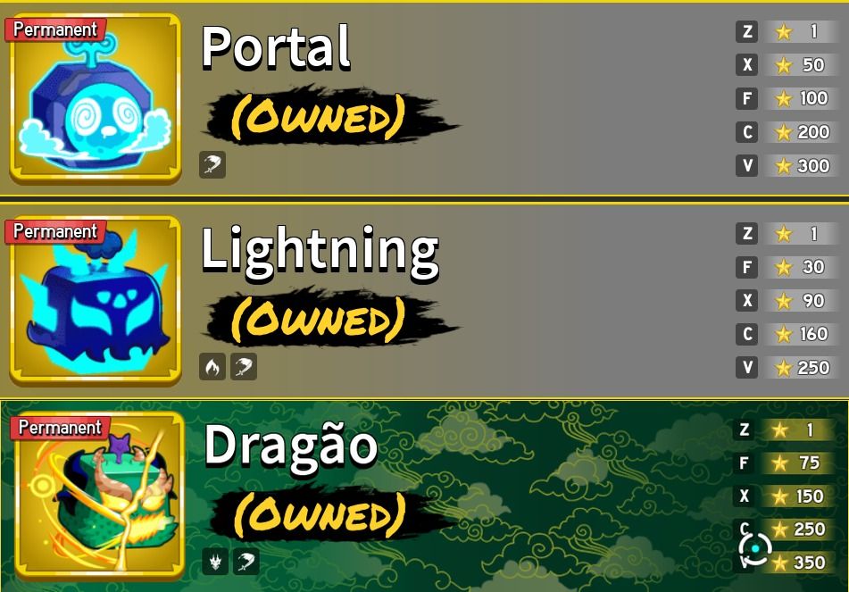 Conta de blox fruits, todas v4 full dragon, rumble portal perm e vários intens.